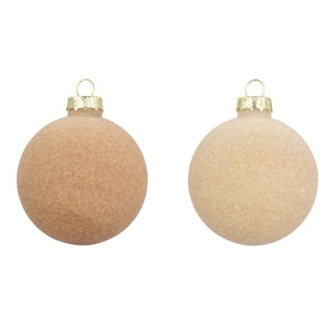 SFERA VETRO FLOCCATO D.8 PANNA